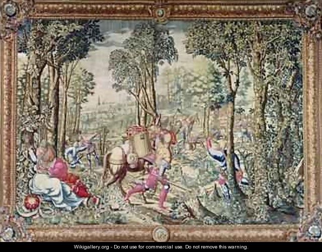 The Hunts of Maximilian Gemini The Stag Hunt the Assembly - (after) Orley, Bernard van