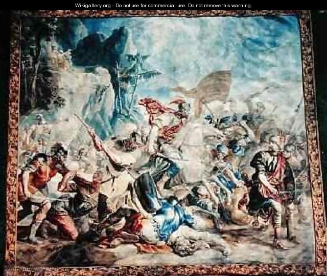 The Battle of the Israelites and Amelikites - (after) Orley, Jan van