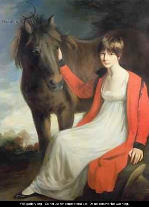 Portrait of Miss Emily Beauchamp with her Pony - John Opie