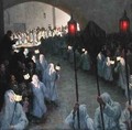 Procession of the Penitents Blancs at PuyenVelay on Good Friday - Aime Olivier