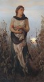 Girl with Poppies - Elihu Vedder