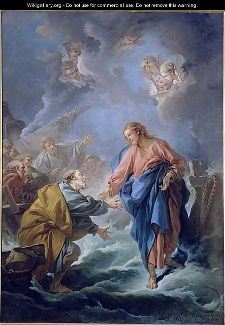 Saint Pierre tentant de marcher sur les eaux - François Boucher