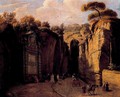 The cave of Posilipo (Naples) - Caspar Andriaans Van Wittel