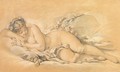 Young woman lying - François Boucher