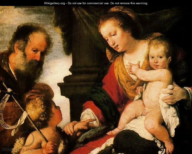 Holy Family with St. John the Baptist - Bernardo Strozzi
