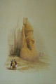 A colossal statue at the entrance to the Temple of Luxor - David Roberts