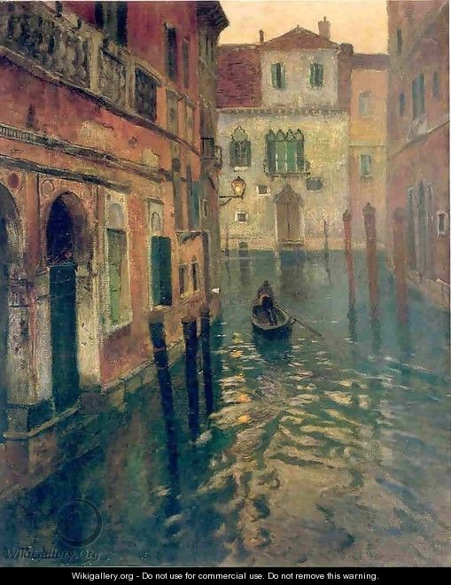 On Canal - Fritz Thaulow