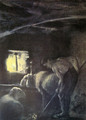 At the stable - Giovanni Segantini