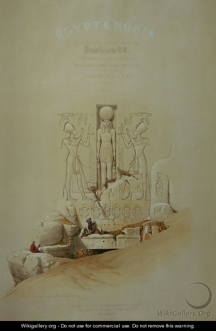 Egypt and Nubia, frontpage of Vol. 1 - David Roberts