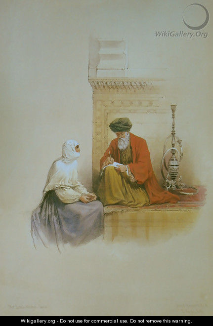 The letter-writer, Cairo - David Roberts