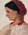 Portrait of Angela Böcklin à la rèsille rouge - Arnold Böcklin