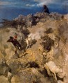 Pan frightening a shepherd - Arnold Böcklin