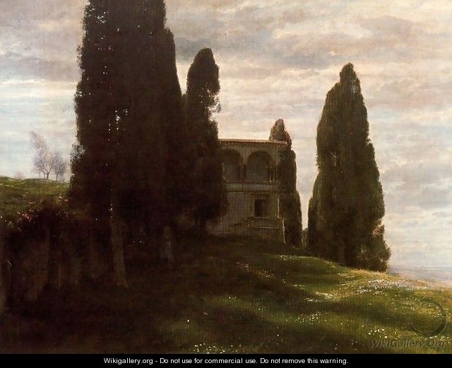 Italian Villa in spring - Arnold Böcklin