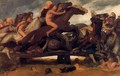 Fighting on a bridge 2 - Arnold Böcklin