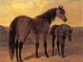 A Mare and Her Foal in a Landscape - John Frederick Herring Snr