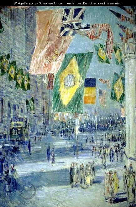 Avenue of the Allies, Brazil - Childe Hassam
