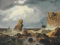 Surf on a Rocky Coast - Andreas Achenbach