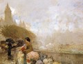 Flower Girl by the Seine, Paris - Childe Hassam