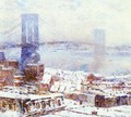 Brooklyn Bridge in Winter - Childe Hassam