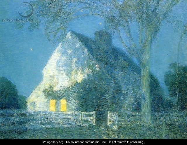 Moolight, the Old House - Childe Hassam