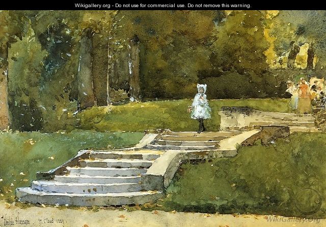 In the Park at St. Cloud - Childe Hassam
