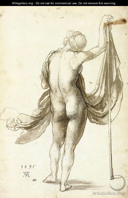 Female Nude from Behind - Albrecht Durer
