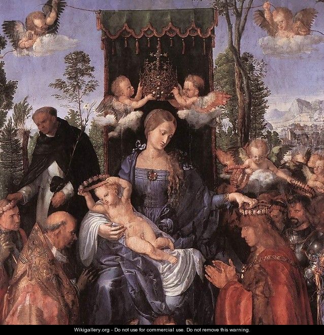 Feast of the Rose Garlands (detail 1) - Albrecht Durer