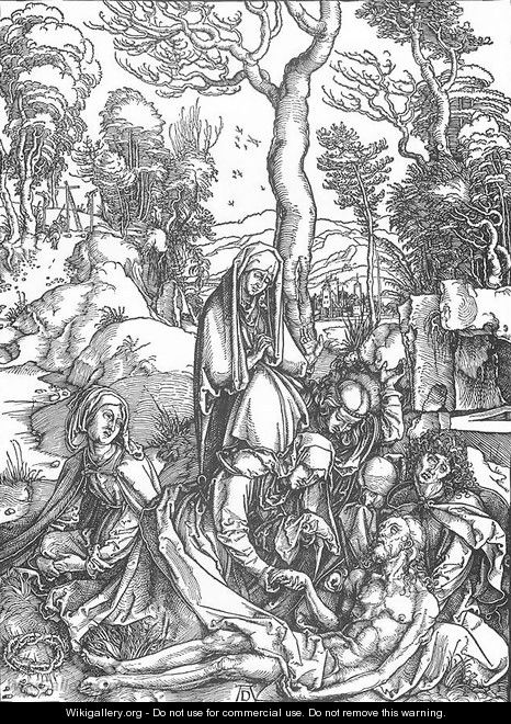 The Large Passion, 07. The Lamentation for Christ - Albrecht Durer