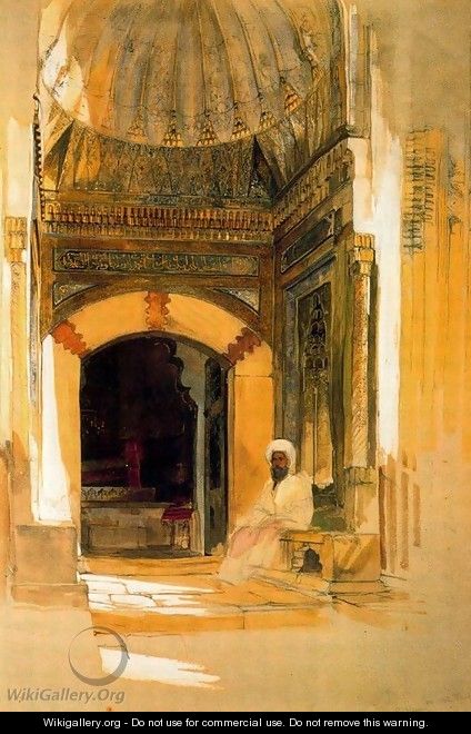 The Entrance to the Turbeh or Tomb of the Sultan Beyazit at Constantinople - John Frederick Lewis