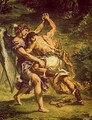 Jakob's fight with the angel (detail3) - Eugene Delacroix