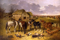 Fox Hunt Passing the Farm - John Frederick Herring, Jnr.