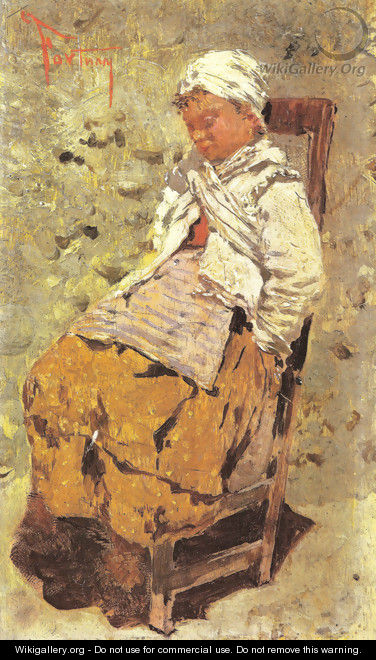 Seated woman - Mariano José María Bernardo Fortuny y Carbó