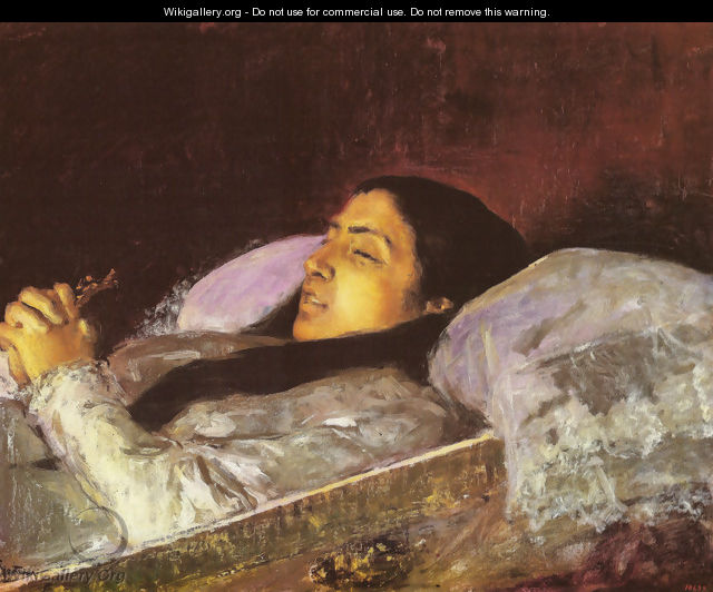 Miss Castillo on his deathbed - Mariano José María Bernardo Fortuny y Carbó