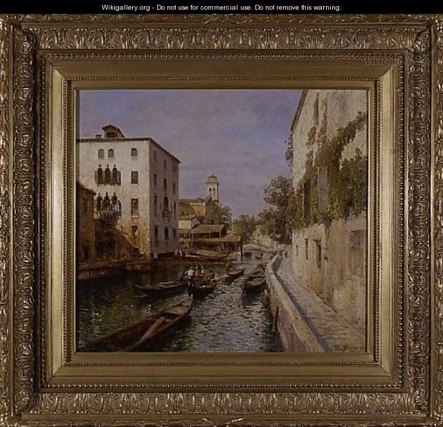 Canal In Venice - Herman Herzog
