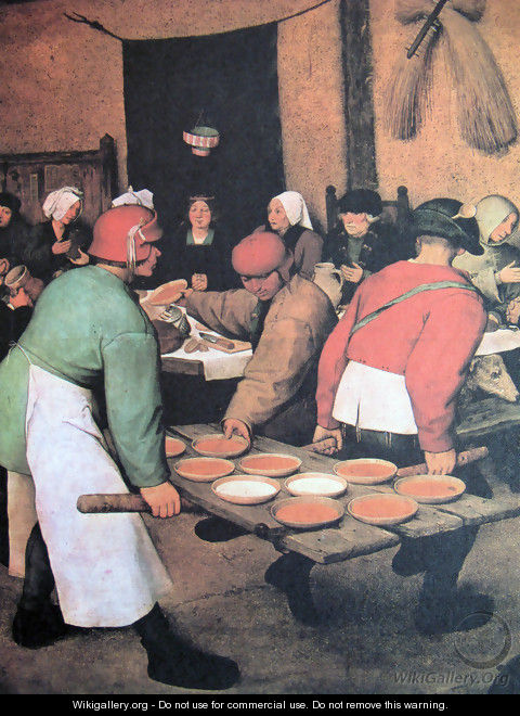Peasant wedding (detail 1) - Pieter the Elder Bruegel