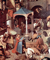 Netherlandish Proverbs (detail 1) - Pieter the Elder Bruegel