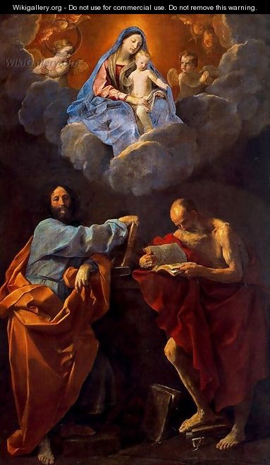 The Virgin and Child Between Saints Thomas and Jerome - Guido Reni