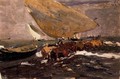 Fishing boat (back) - Joaquin Sorolla y Bastida