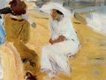 Women on the beach at San Sebastian - Joaquin Sorolla y Bastida