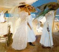 Under the awning. Zarauz - Joaquin Sorolla y Bastida