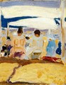 Under the awning (San Sebastian) - Joaquin Sorolla y Bastida