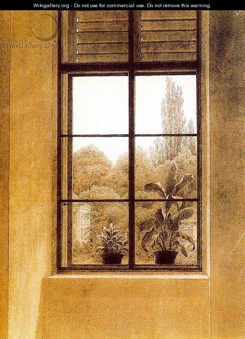 Window and Garden - Caspar David Friedrich