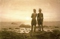 Two men at Moonrise - Caspar David Friedrich