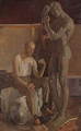 The artist and the Geelong memorial figure (Self portrait) - George Lambert