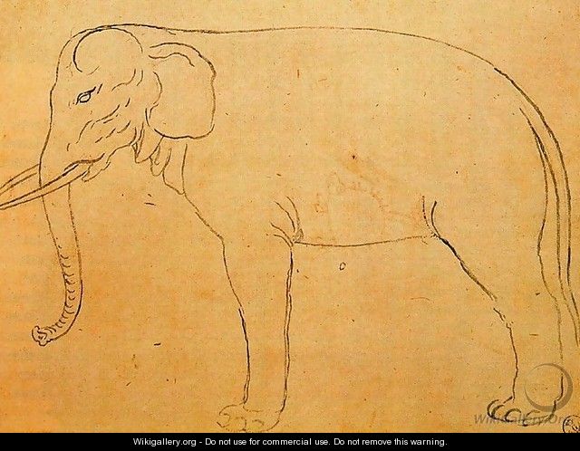 Drawing of an elephant - Giuseppe Arcimboldo