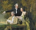 The Rev D'Ewes Coke, his wife and a relative - Joseph Wright