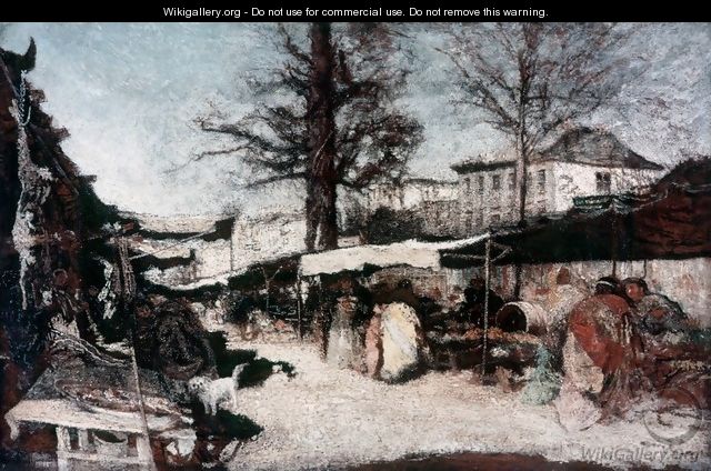The market at Marseille - Adolphe Joseph Thomas Monticelli