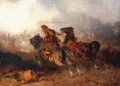 Luzak, podprowadzanie konia do bitwy - Josef von Brandt