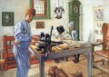 Where I Do My Etching - Carl Larsson