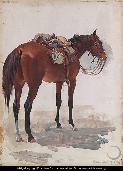 Australian troop horse, full marching order - George Lambert